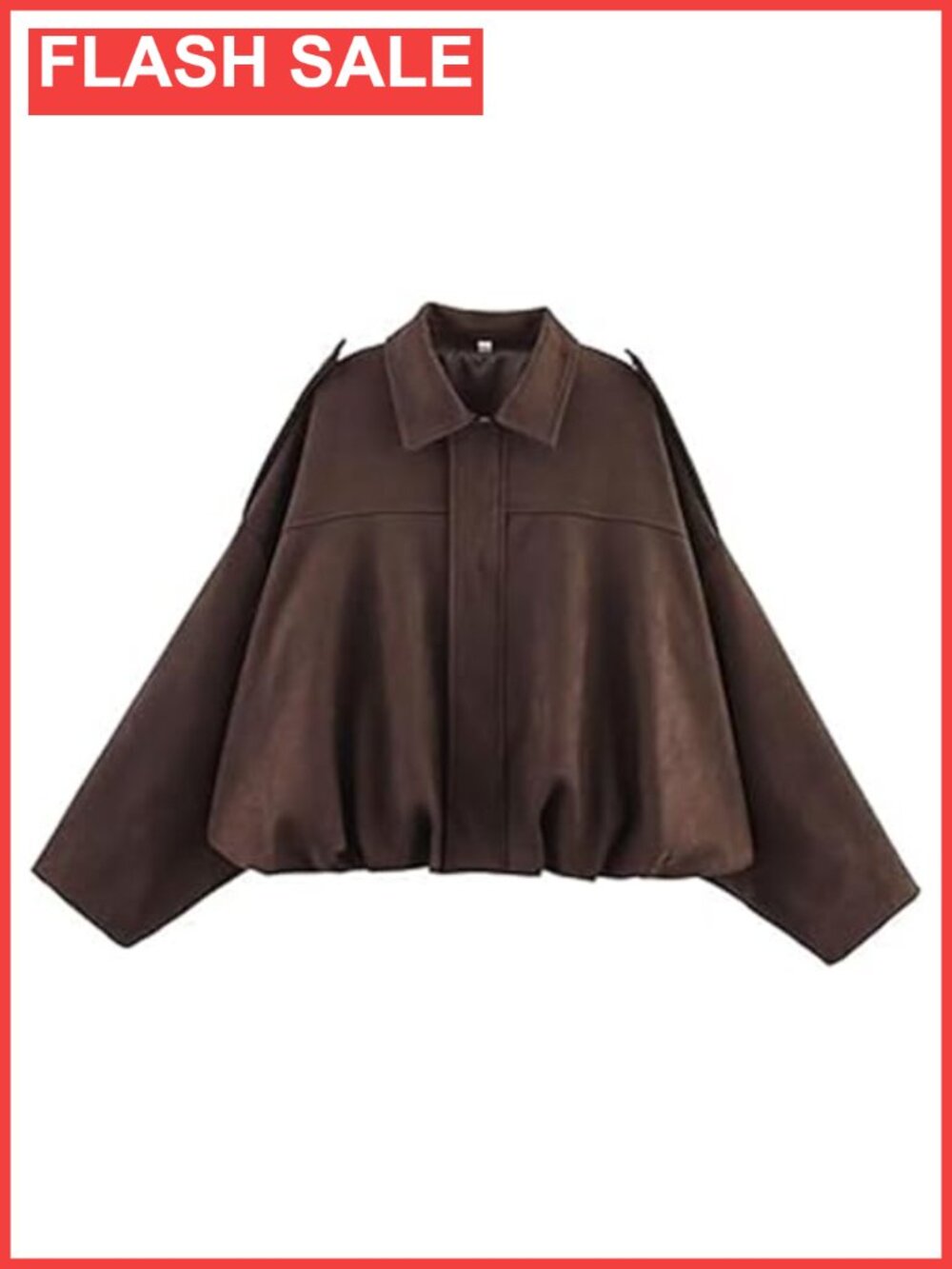 Faux Suede Bomber Jacket Lapel Zip Pilot Motorcycle Coat